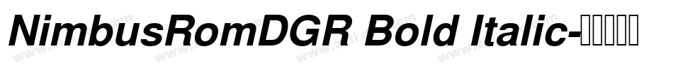 NimbusRomDGR Bold Italic字体转换